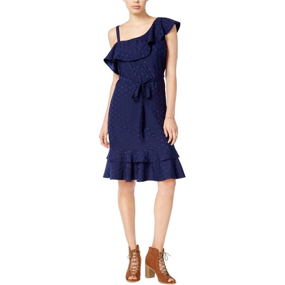 Maison Jules Womens One Shoulder Cocktail‎ A-Line Dress Large NWT - Picture 1 of 1